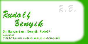 rudolf benyik business card